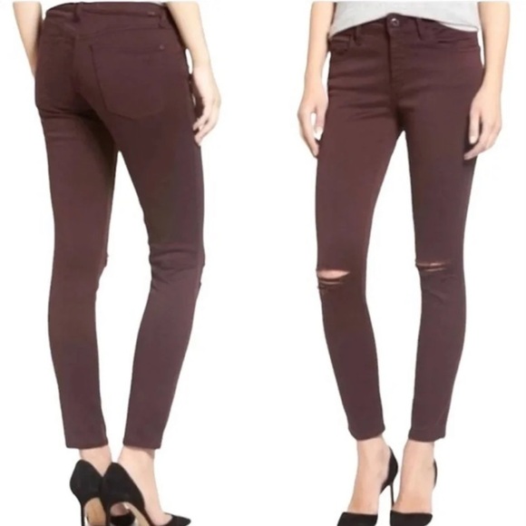 DL1961 Jeans Pant Margaux Instasculpt Skinny Purple Denim Distressed Bohemian 29 - Picture 1 of 9